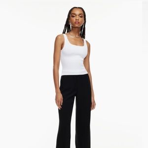 White Babaton Sculpt Knit Tank
